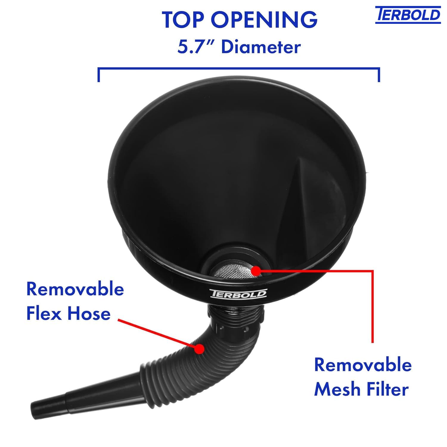 Detalle 2 de Terbold Flex Funnel with 5.7 in Wide Mouth