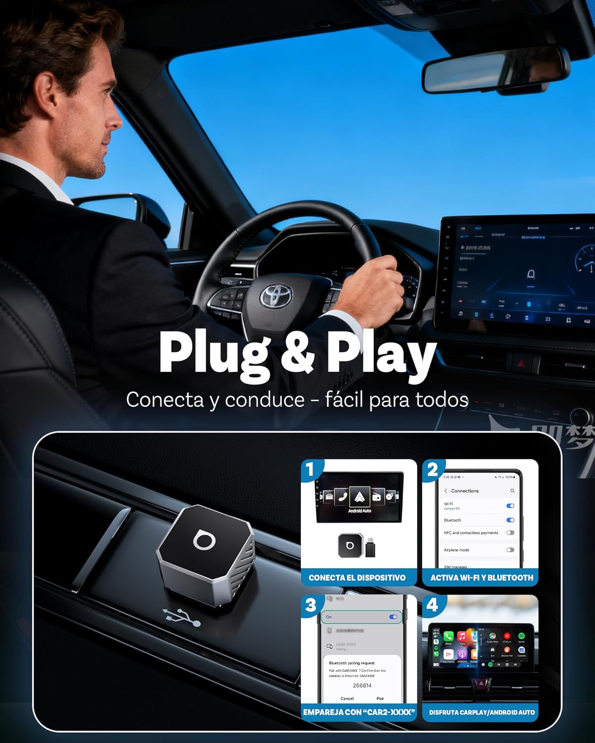 Thumbnail 2 de OTTOCAST Mini Cube 2026 CarPlay Inalámbrico