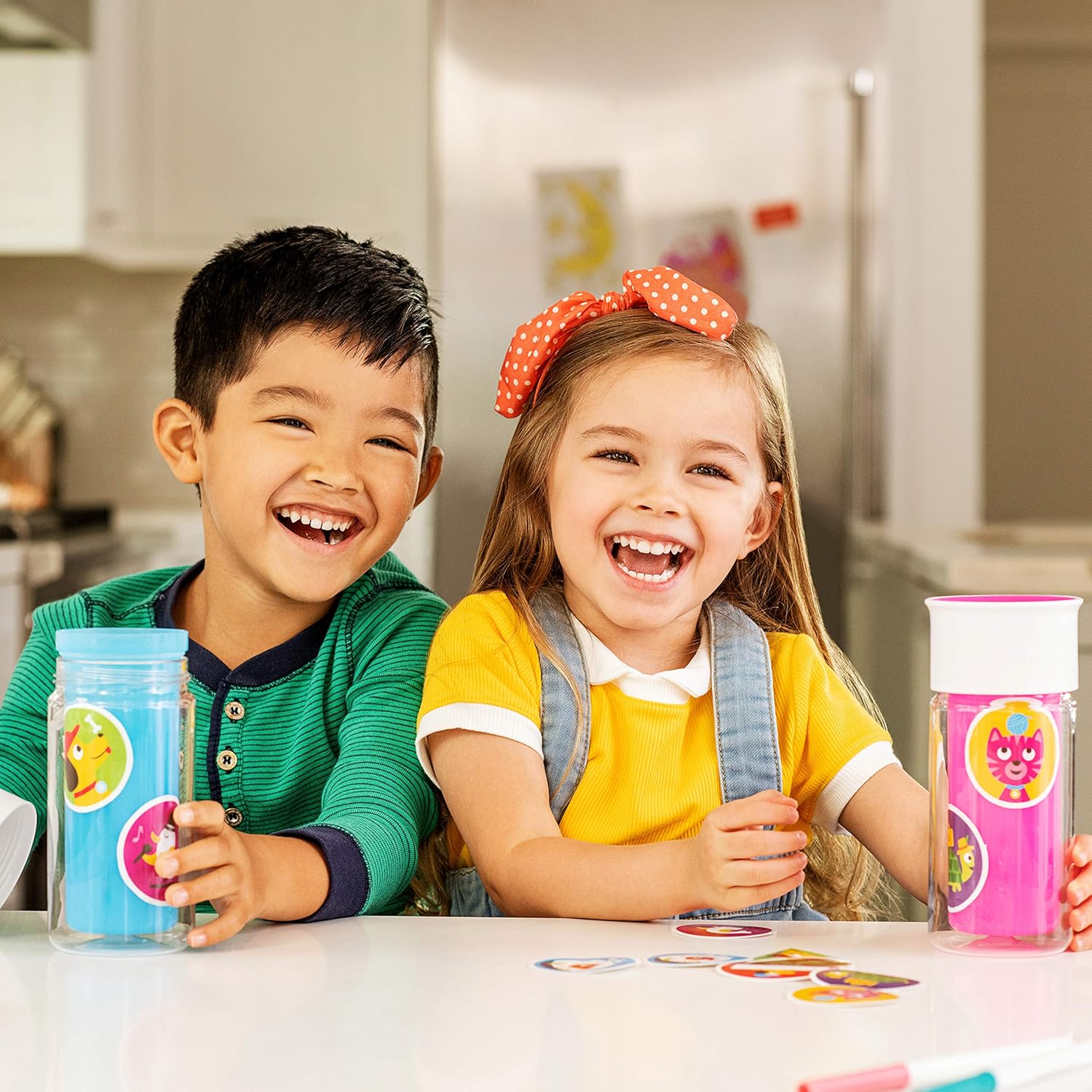 Thumbnail 5 de Munchkin Miracle 360 Insulated Sippy Cup (9oz/266ml) – Blue with Personalisation Stickers