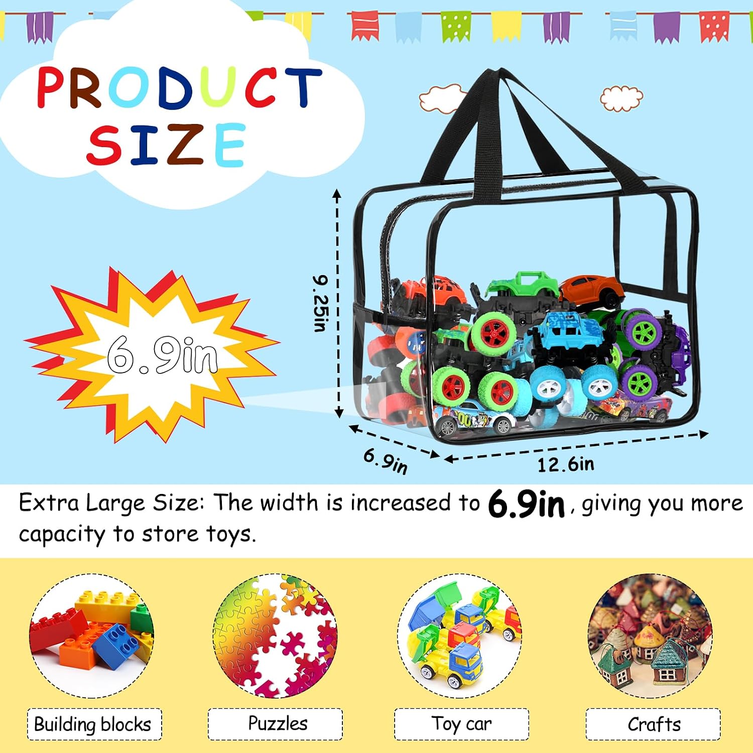 Thumbnail 1 de Extra Large Toy Storage Bags 12.6x9.25