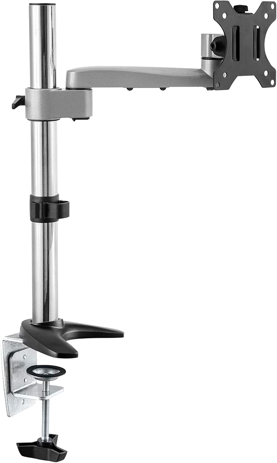 RICOO TS1611 Support PC pour 1 écran : pince de table, orientable et inclinable (13 à 30")
