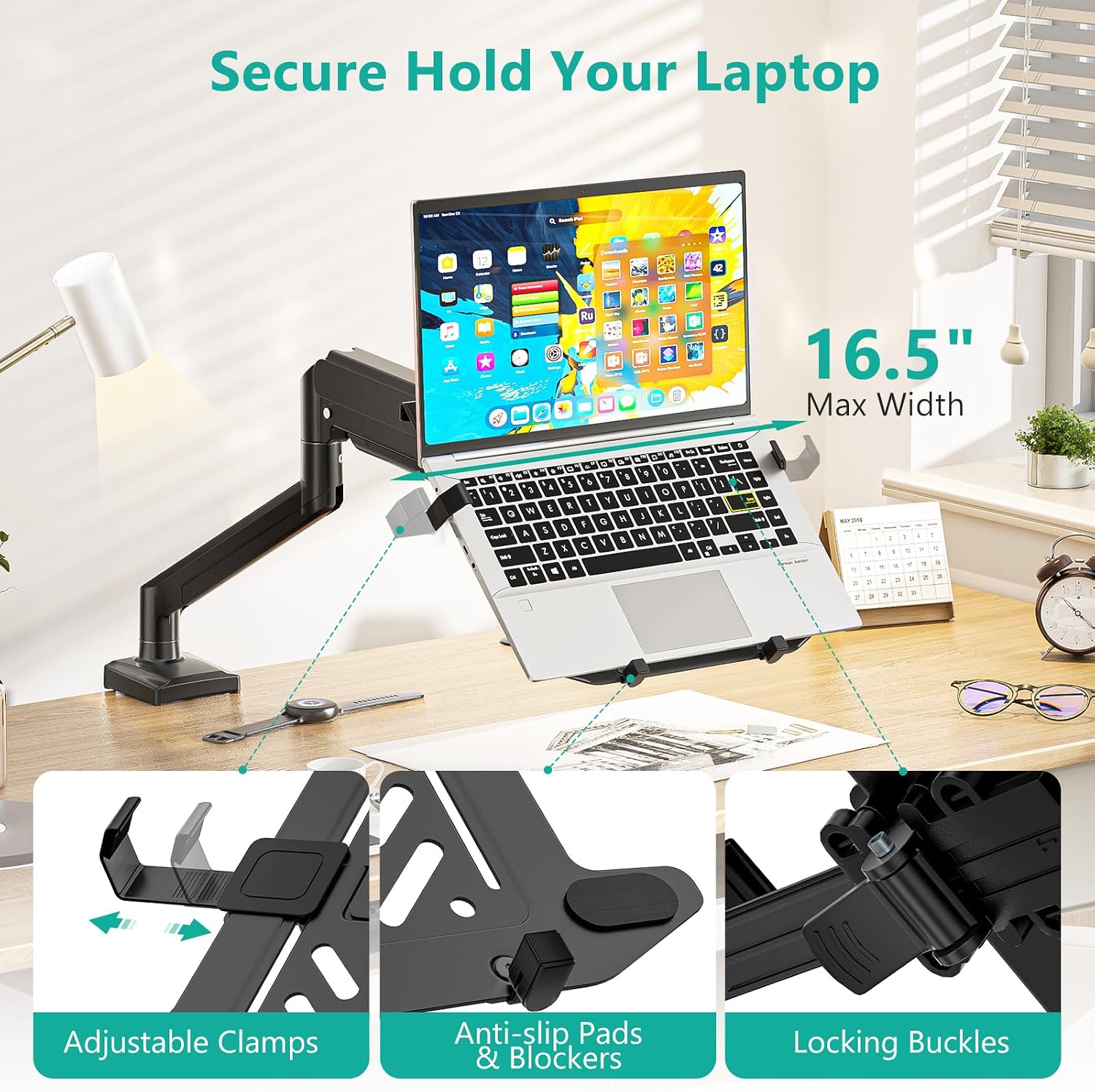 Thumbnail 3 de WALI GSMP001NLP monitor arm 2-in-1