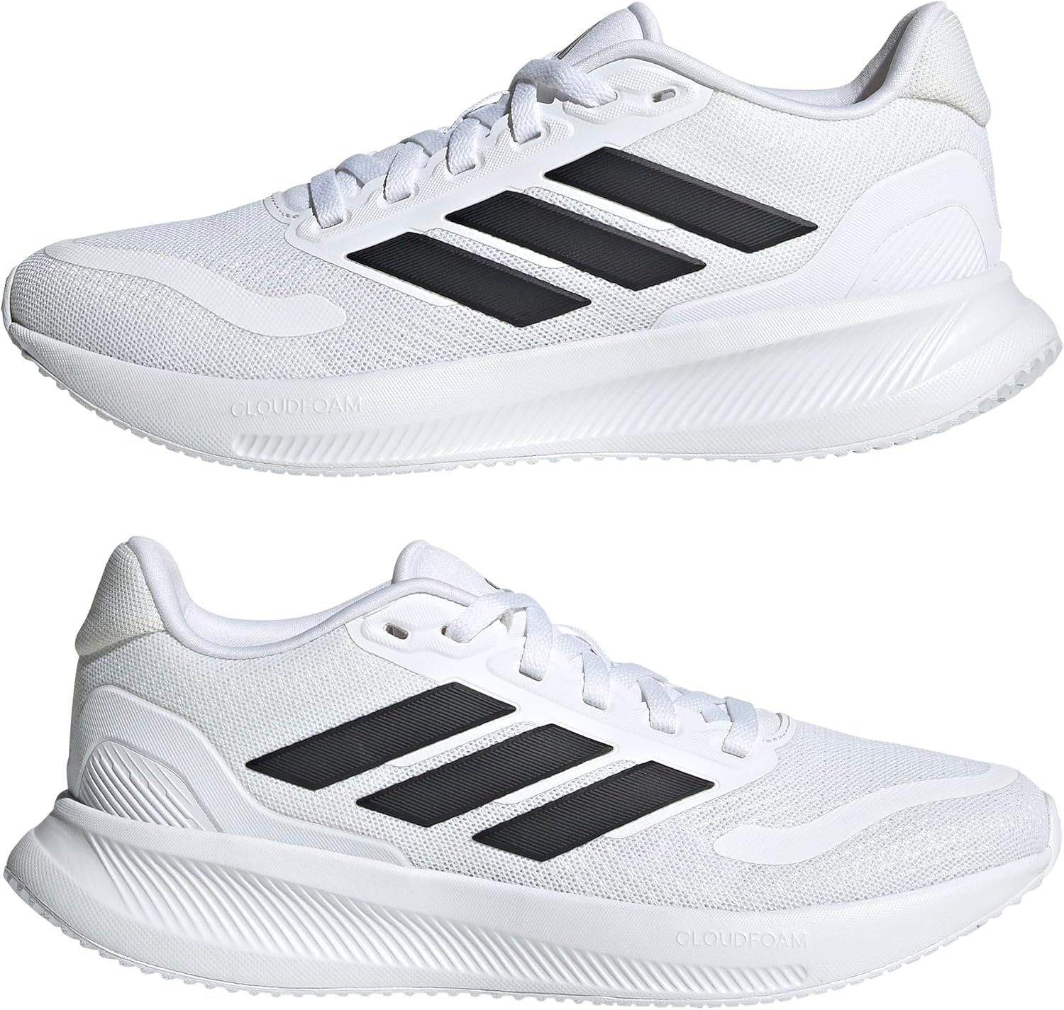 Thumbnail 5 de adidas Runfalcon 5 Junior Shoes – Cloud White/Core Black, Size 4 UK
