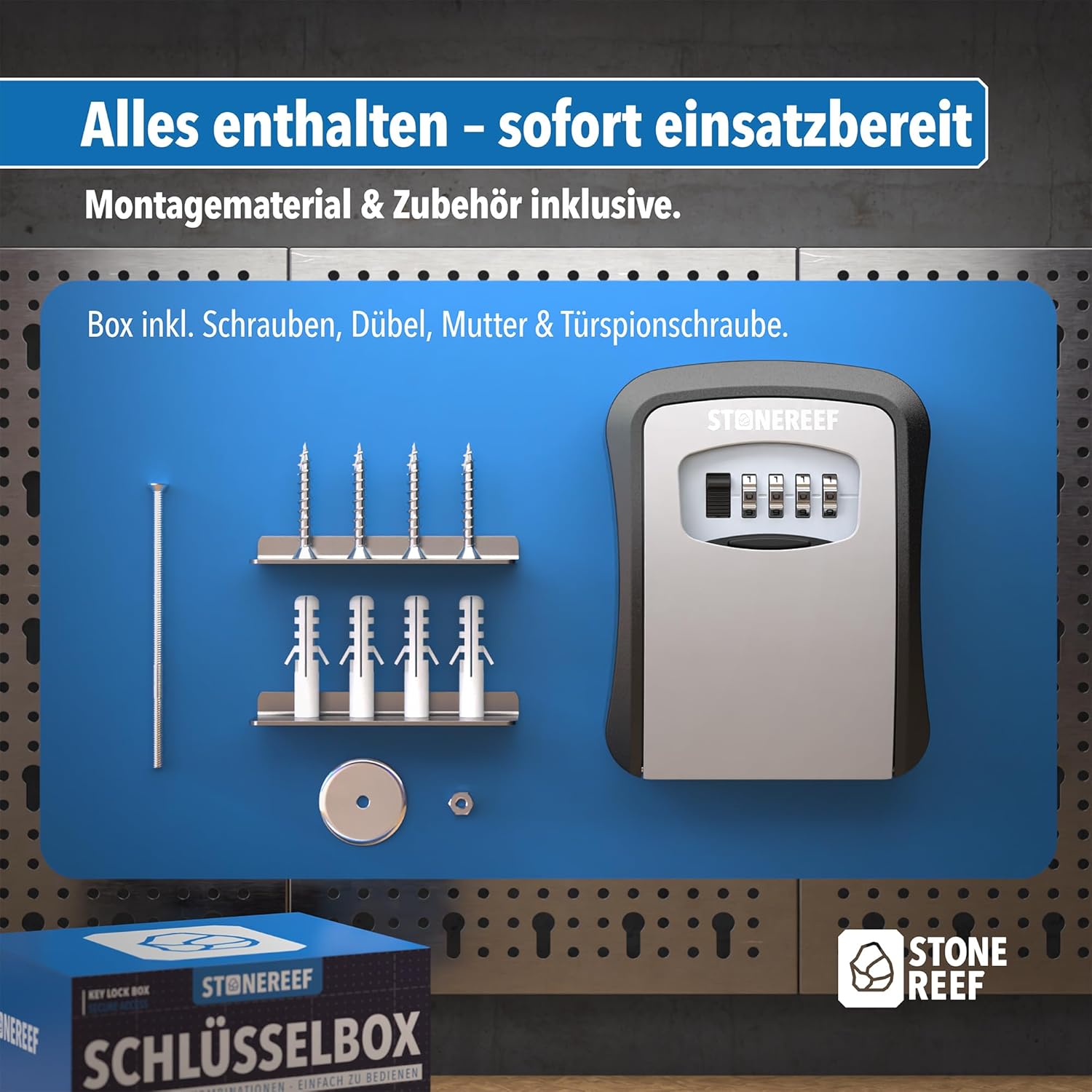 Thumbnail 1 de Schlüsselbox mit Zahlencode für außen