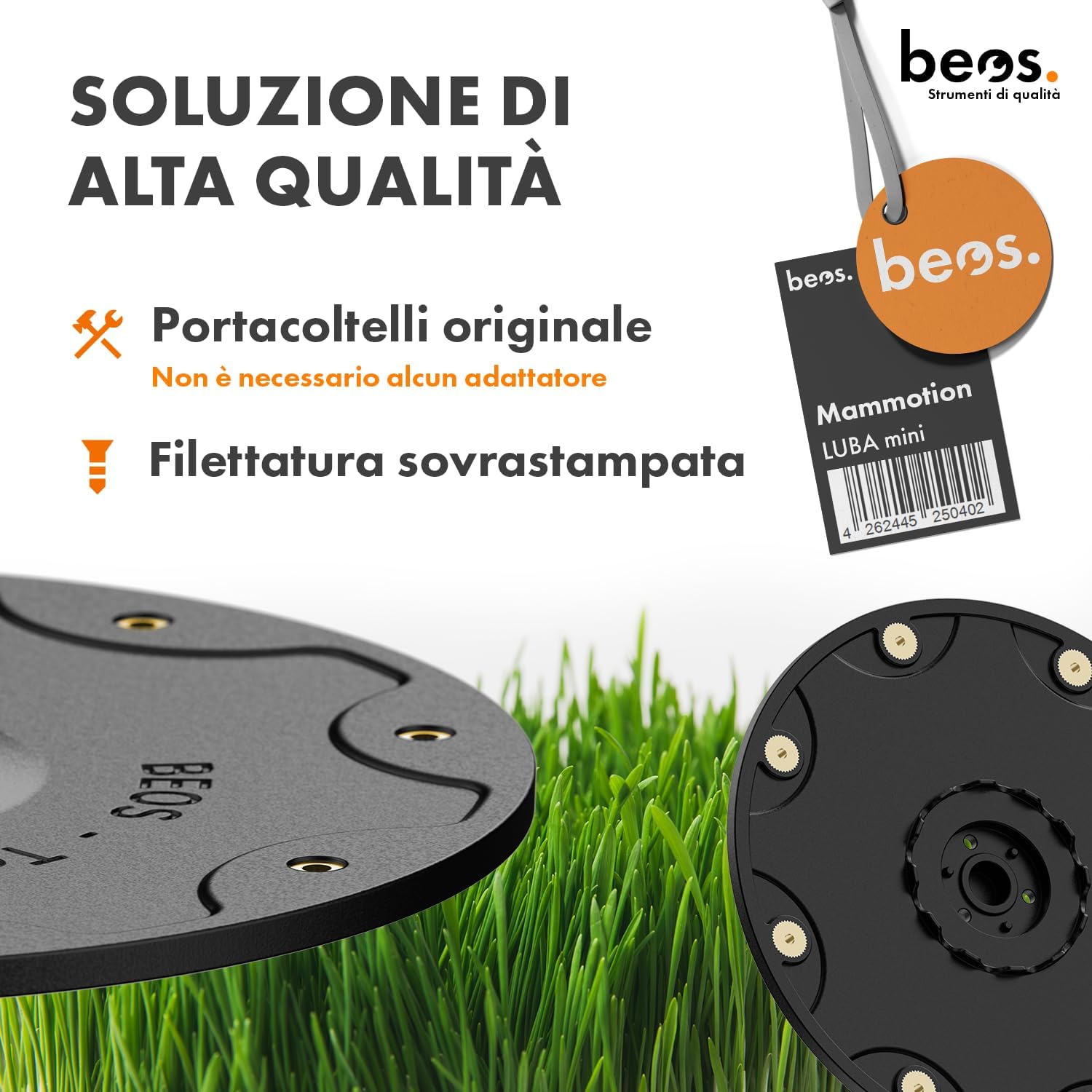 Thumbnail 3 de BEOS Dischi di taglio premium per robot tosaerba (compatibili Mammotion LUBA Mini) con vassoio per 8 lame, Ø 172 mm