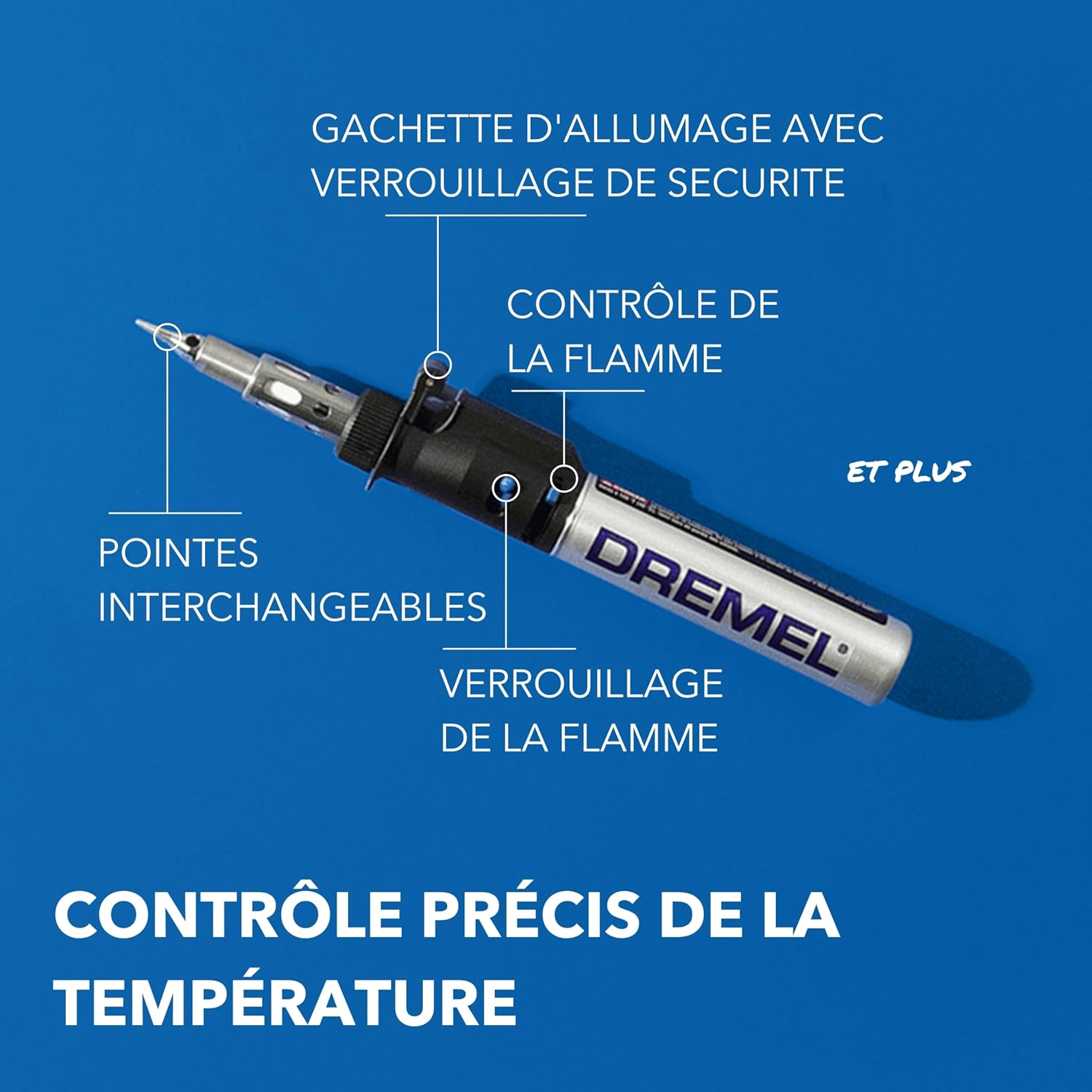 Thumbnail 1 de Dremel VersaTip 2000 : fer à souder gaz 6 en 1 avec 7 pointes interchangeables
