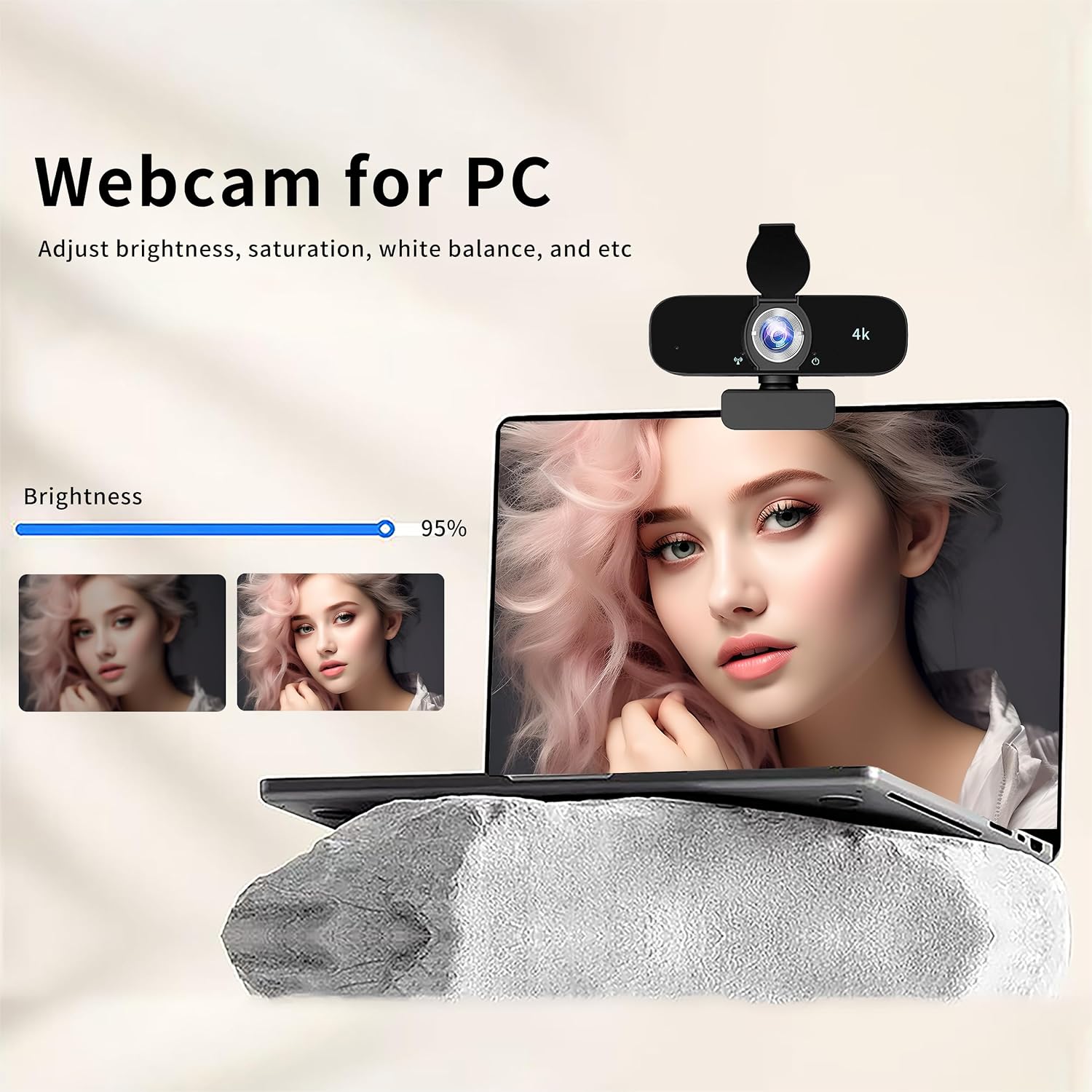 Detalle de Lusinx Webcam with 120° Wide-Angle Lens