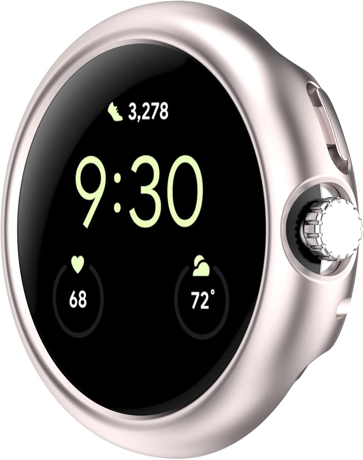 Detalle de Panda Bobo Case for Google Pixel Watch 2/Watch 1 – Ultra-Light Hard PC Frame Protective Cover (Star Silver)