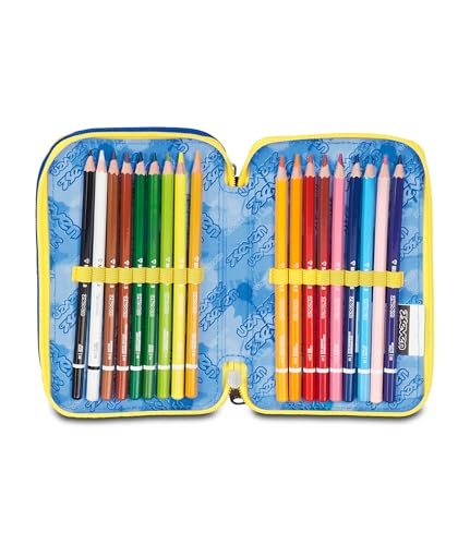 Thumbnail 4 de Seven Astuccio Scuola Elementare a 3 scomparti con 45 pezzi – giallo/blu
