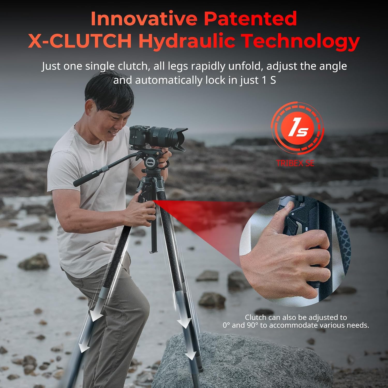 Detalle 2 de SmallRig x Potato Jet TRIBEX SE Hydraulic Camera Tripod (5305) with Fluid Head – 6kg load