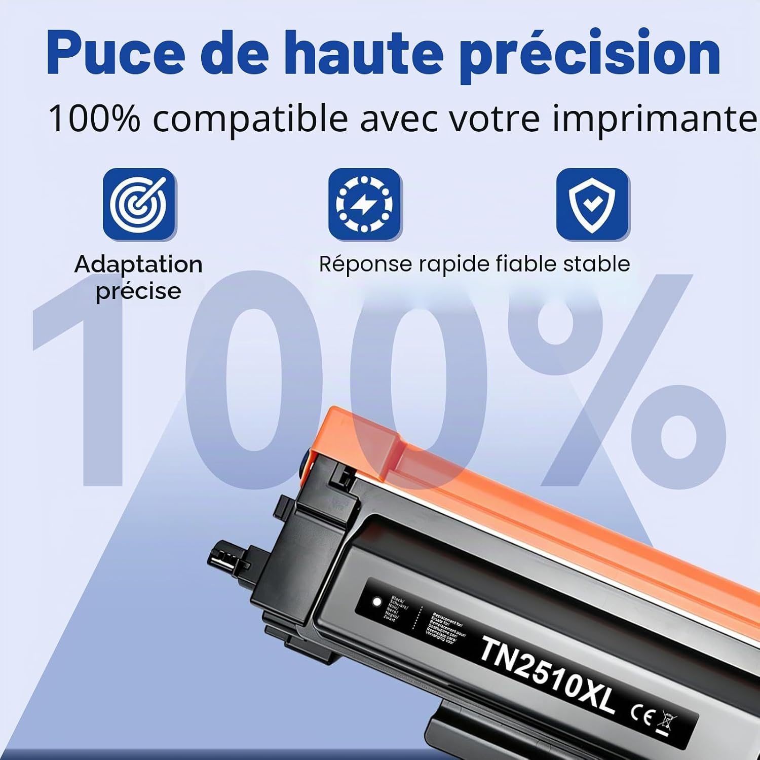Thumbnail 3 de Lemero TN2510XL Toner compatible Brother (lot de 2) pour MFC-L2827DW, HL-L2400 et séries 2510