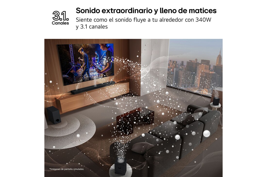 Thumbnail 3 de LG S60T Barra de sonido inteligente 340 W, 3.1 canales