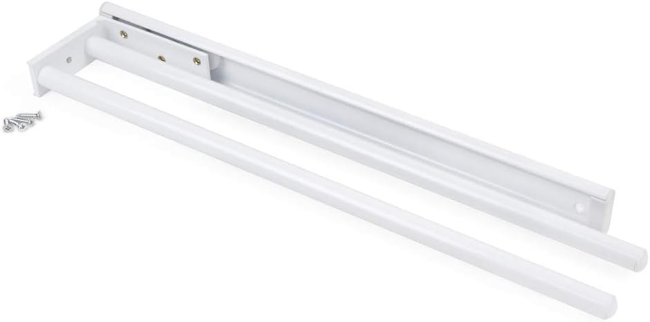 Thumbnail 6 de Emuca 7086862 Supporto Portasciugamani Estraibile a 2 Bracci, Grigio Alluminio 310 mm