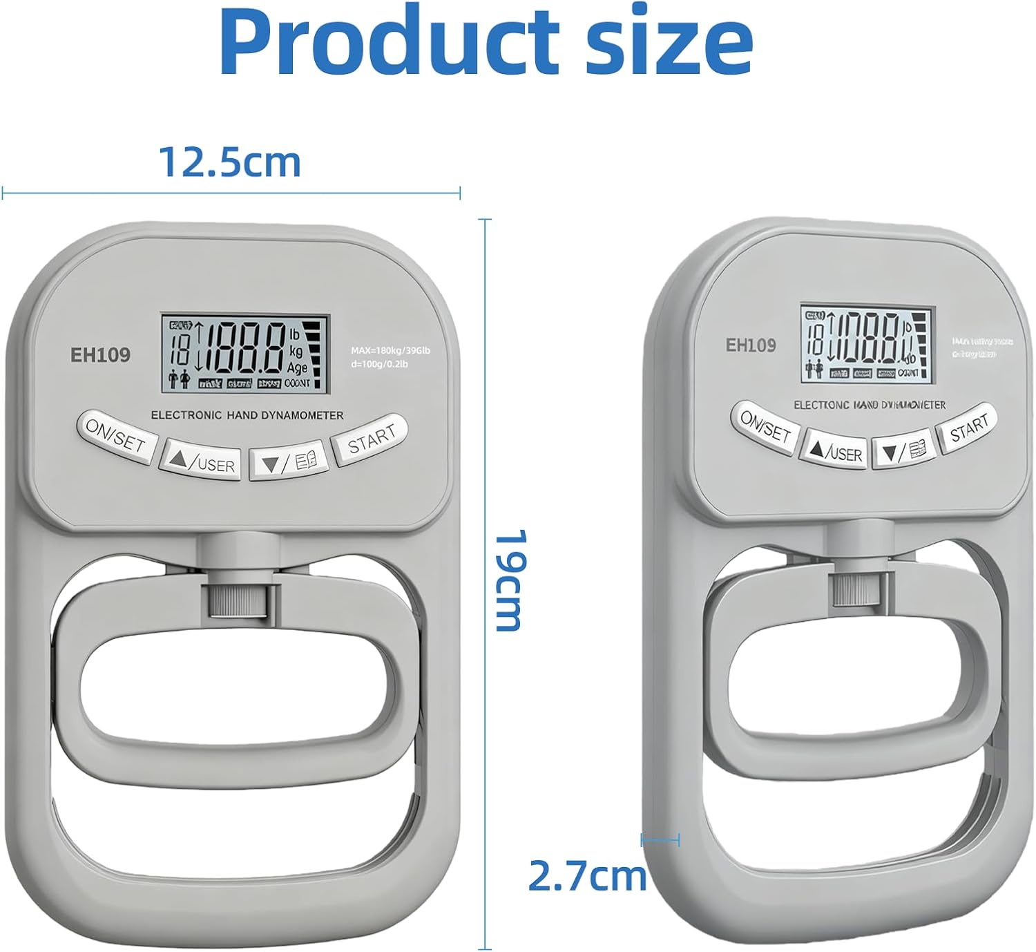 Thumbnail 4 de Tuieert Digital Hand Dynamometer 90kg grip