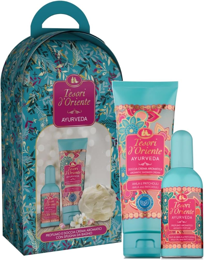 Detalle 2 de Tesori d'Oriente Karma Set Regalo: Doccia Crema 250 ml, Profumo Aromatico 100 ml e Spugna da Bagno