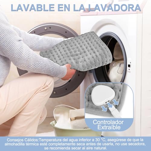 Detalle de Manta Eléctrica Lumbar 75W UOHHBOE: Almohadilla con 9 niveles y 4 temporizadores