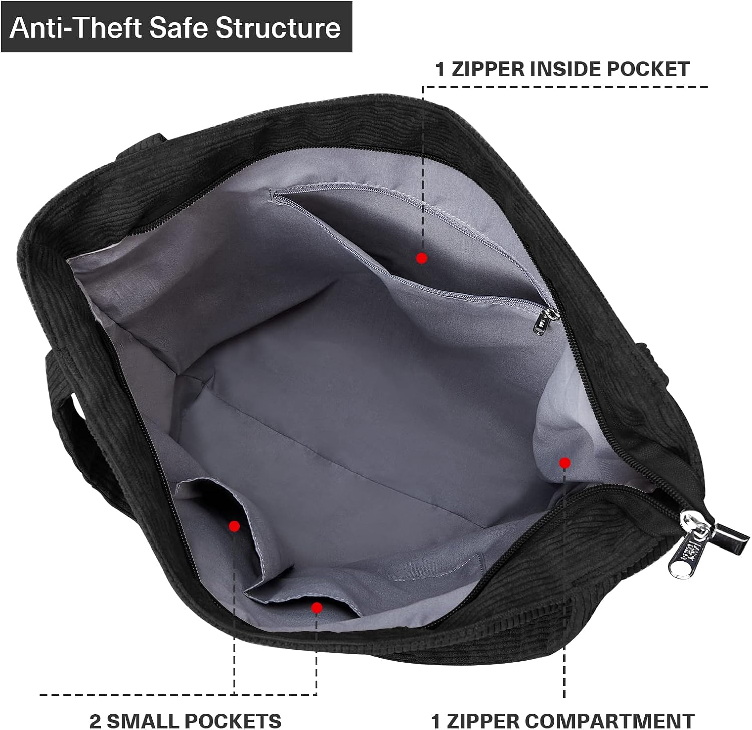 Thumbnail 5 de KALIDI Cord Umhängetasche 43 cm