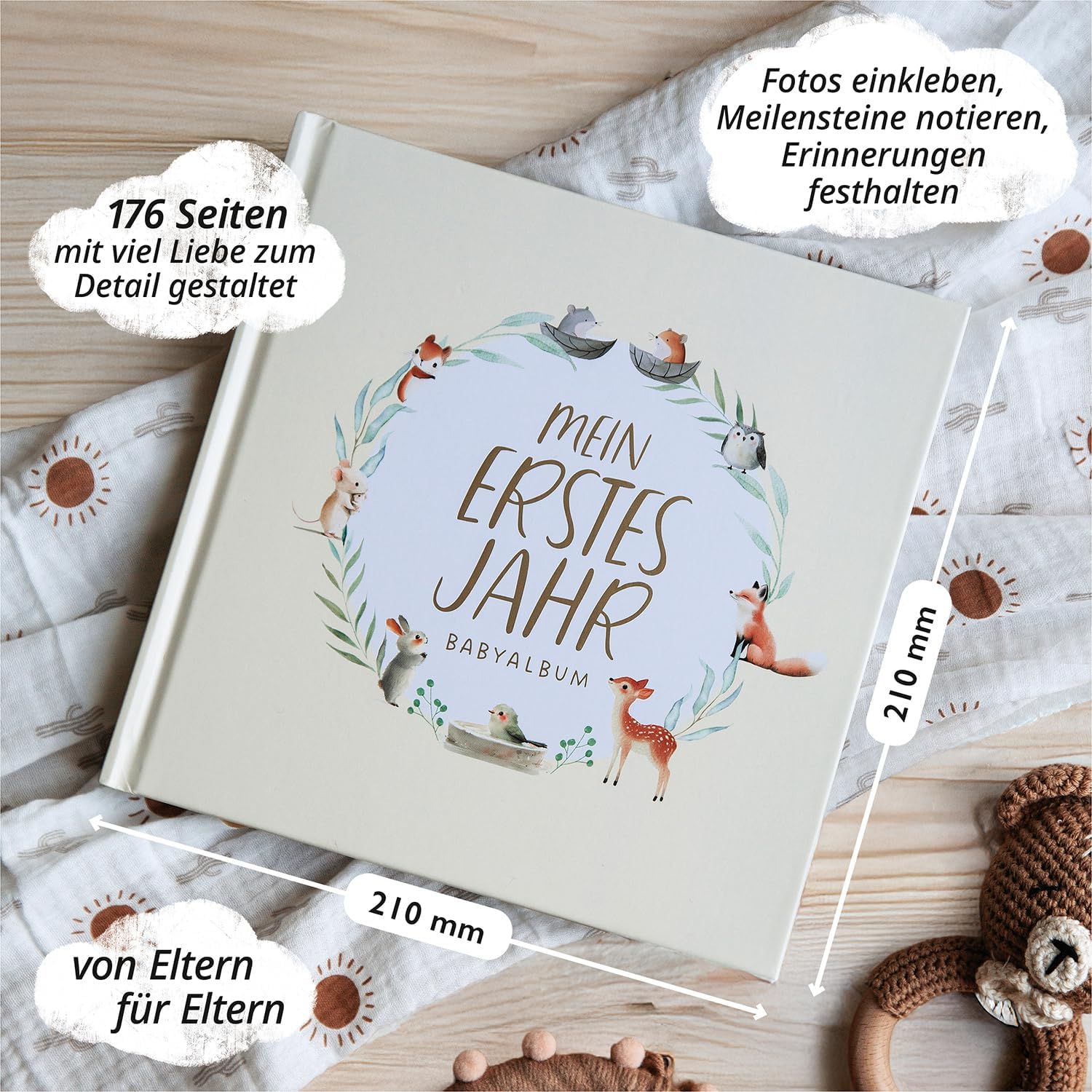 Detalle 2 de Babyalbum Mein erstes Jahr 21×21 cm