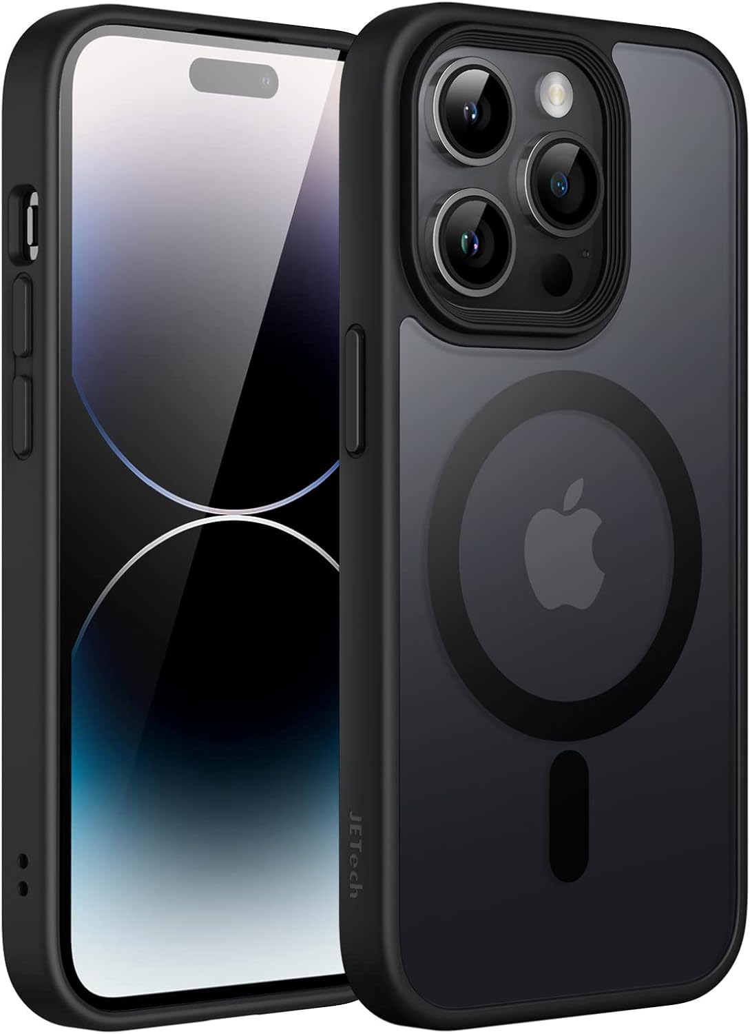 Detalle de JetTech Coque Magnétique pour iPhone 14 Pro (6,1 po) — arrière translucide mate, noir
