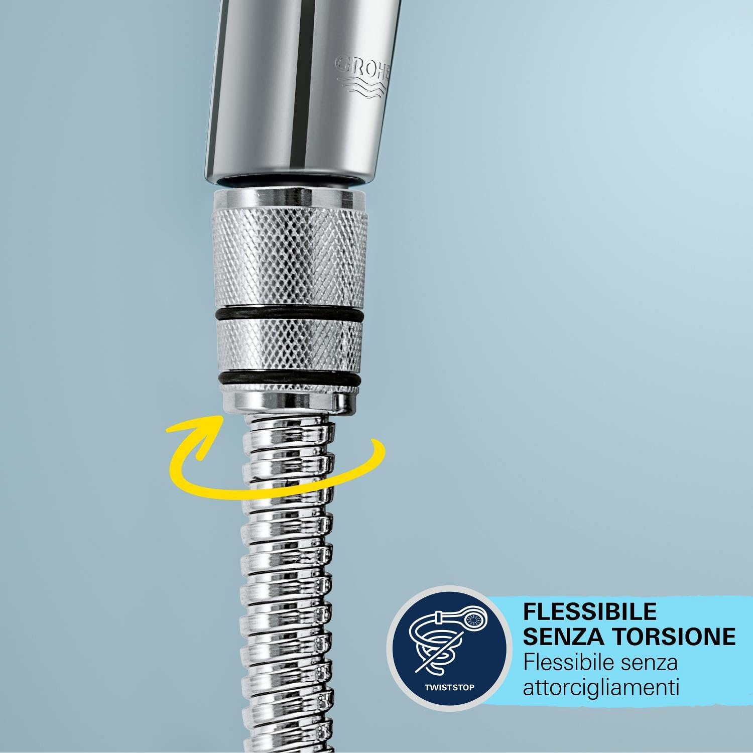 Detalle de GROHE QUICKFIX VitalioFlex – Flessibile doccia metallico, 1500 mm, antitorsione Twistfree