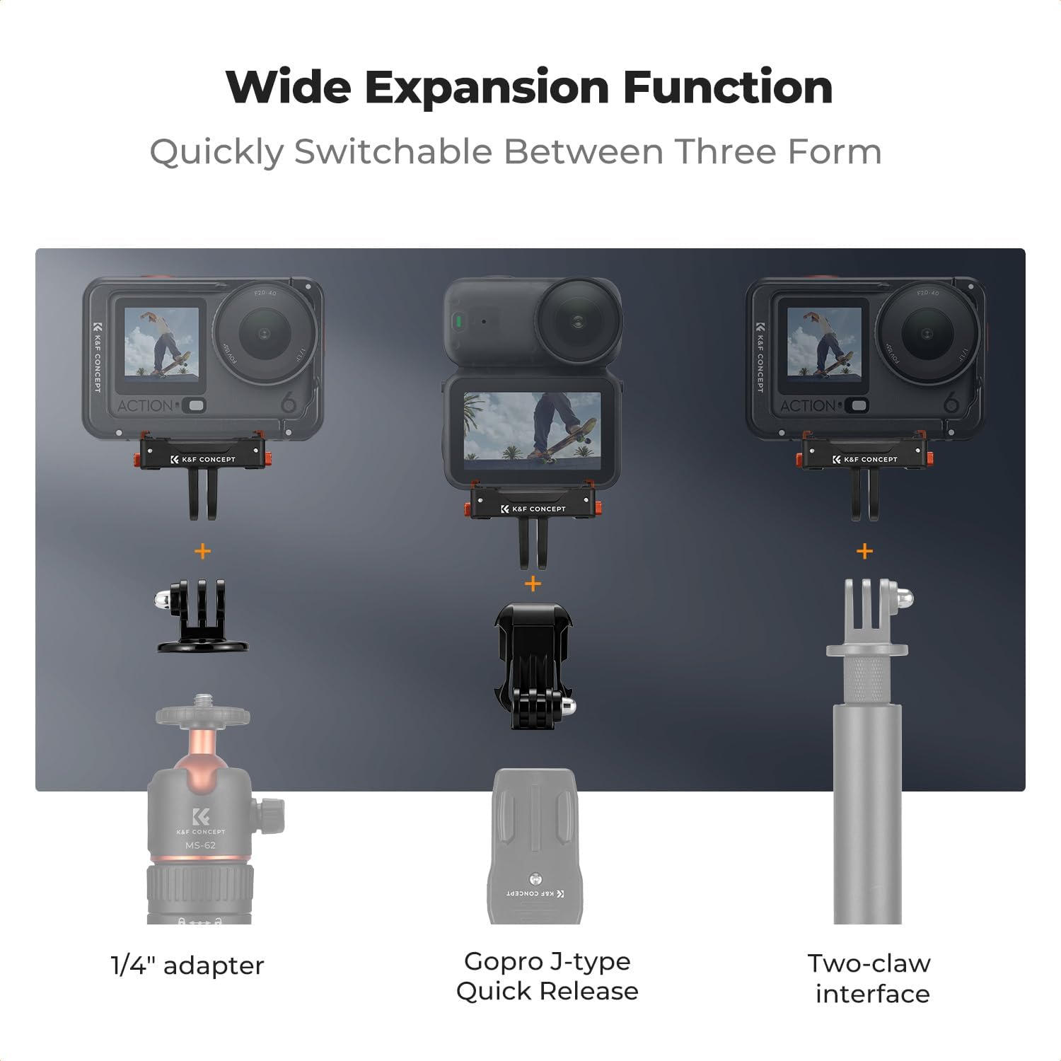 Thumbnail 2 de K&F Concept 2-Pack Magnetic Adapter Mount for DJI Osmo Nano/Osmo Action 6