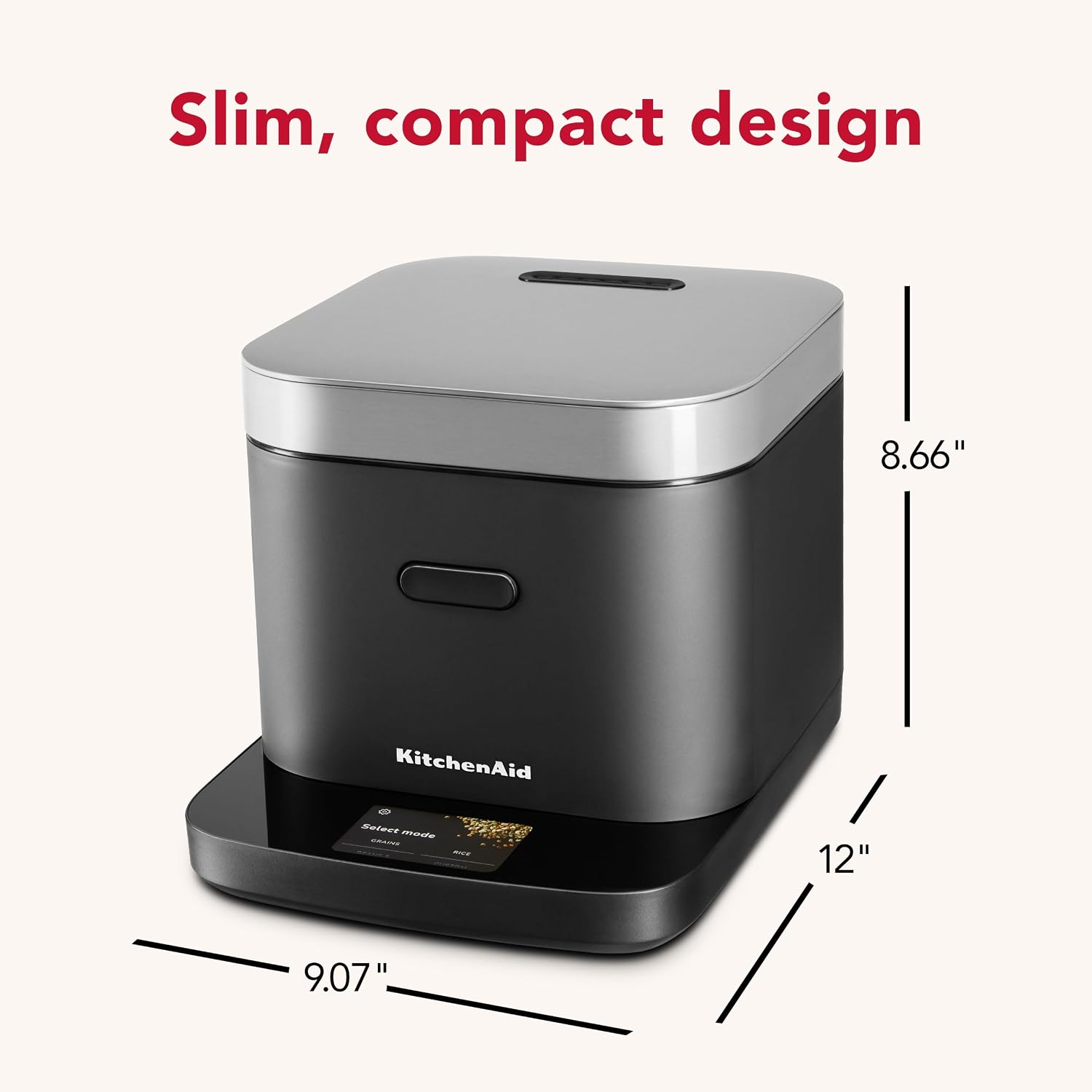 Thumbnail 6 de KitchenAid KGC2154BM Compact 8-Cup Grain and Rice Cooker with Integrated Scale