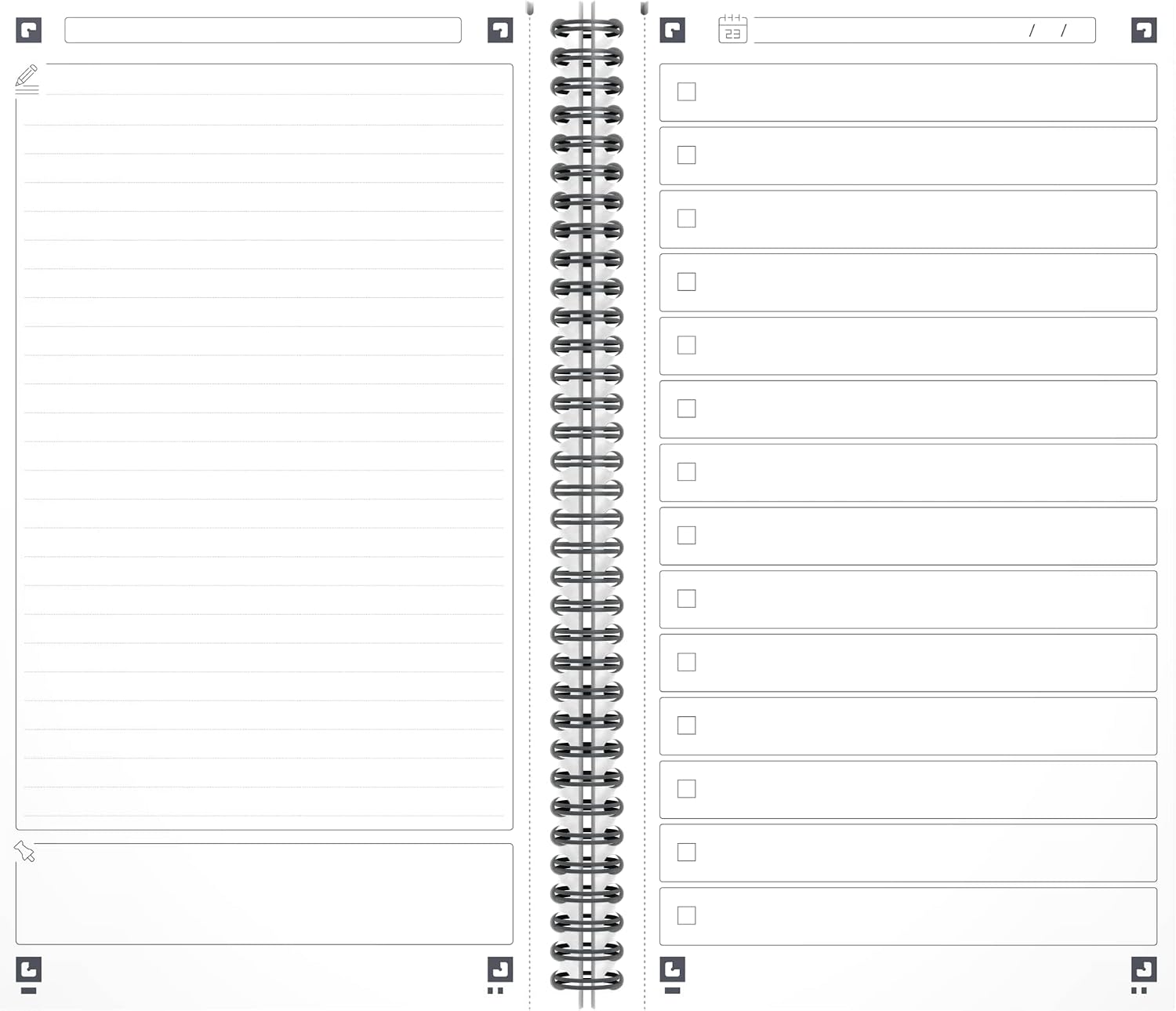 Detalle de Oxford Task Manager: To-Do-Listen-Notizbuch mit Spiralbindung, blau, 460 Seiten