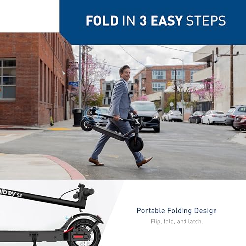 Detalle 2 de Hiboy S2 Electric Scooter — 8.5" Solid Tires, 19 mph, 17-Mile Range
