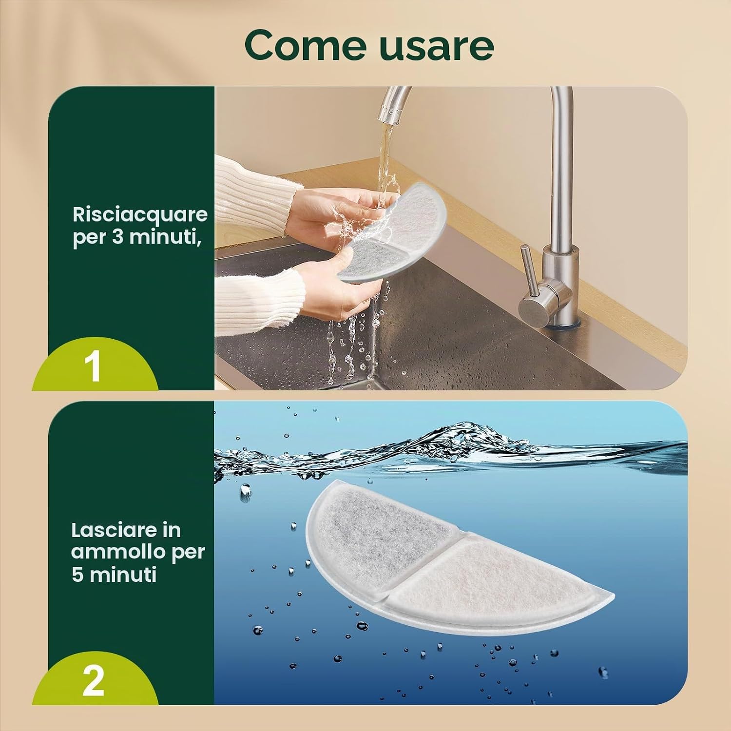 Detalle 2 de Gimars Pet Water Fountain Filter Cotton – Set 4 pezzi per fontane CYD008