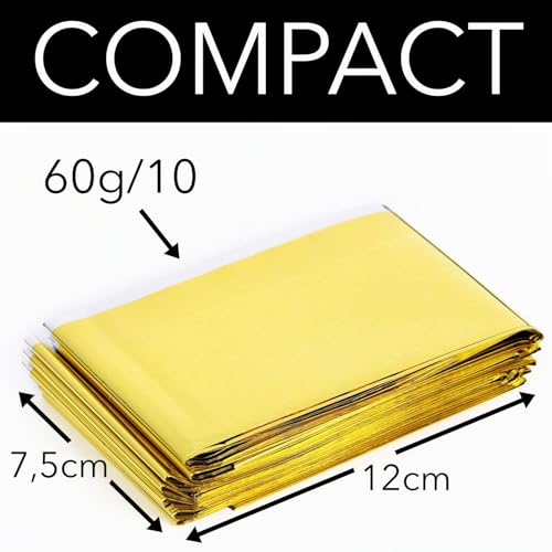 Thumbnail 1 de Takit Couverture de Survie 5x – Extra Large 210 x 160 cm, Mylar Or Gris, Réutilisable et Imperméable
