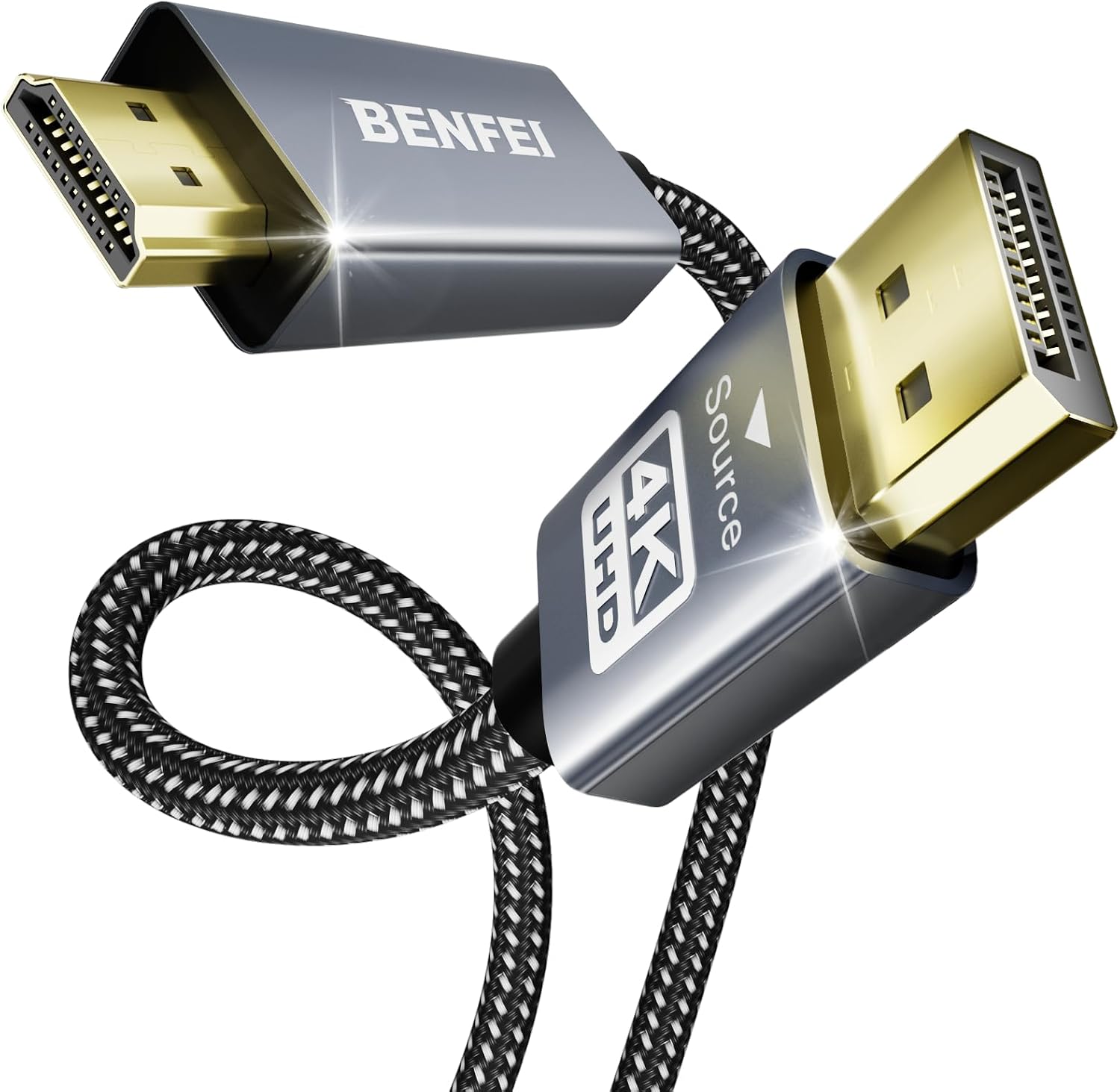 Detalle de BENFEI Cavo DisplayPort HDMI 3 m
