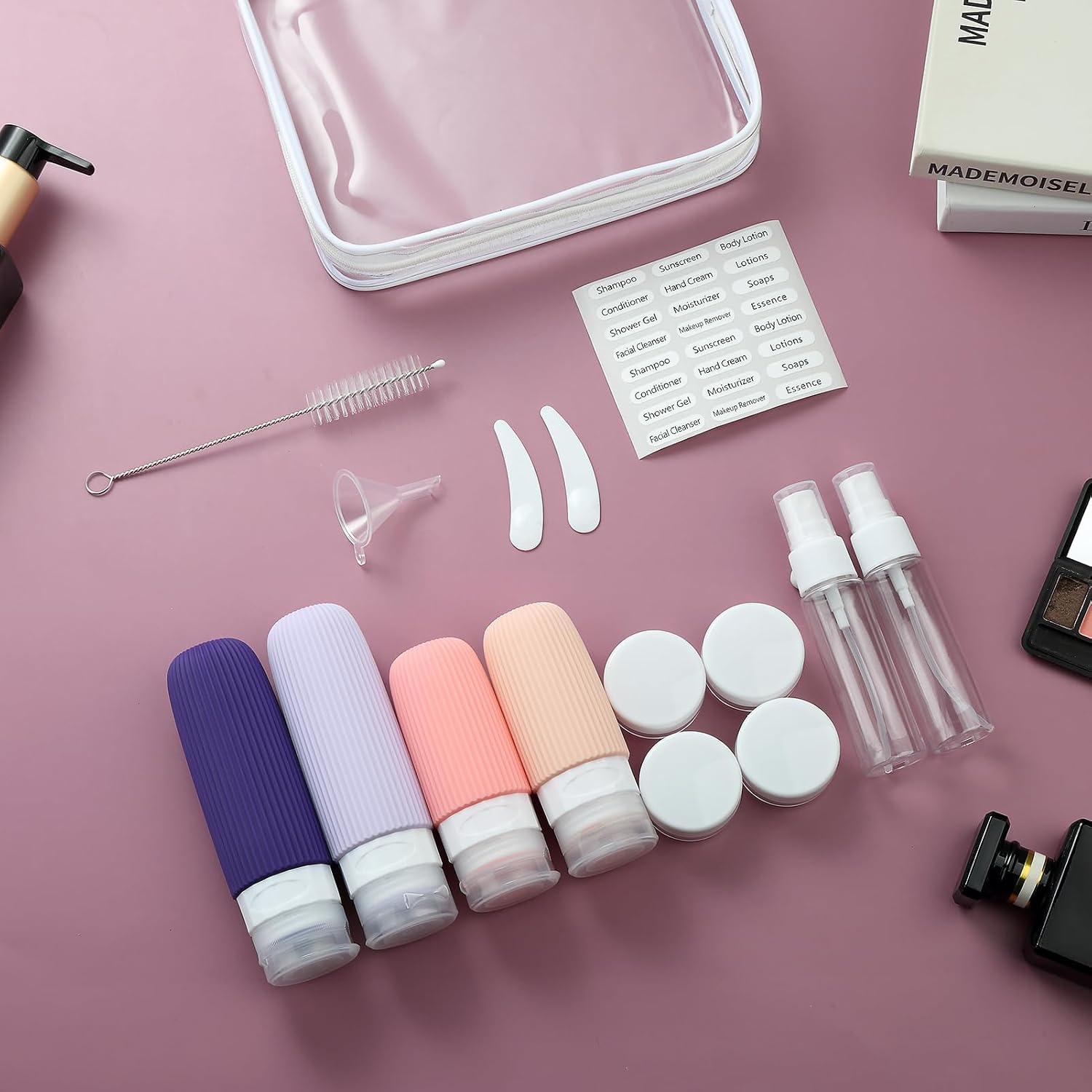 Thumbnail 5 de Mrsdry Travel Bottles for Toiletries – 16 Pack Silicone Travel Set