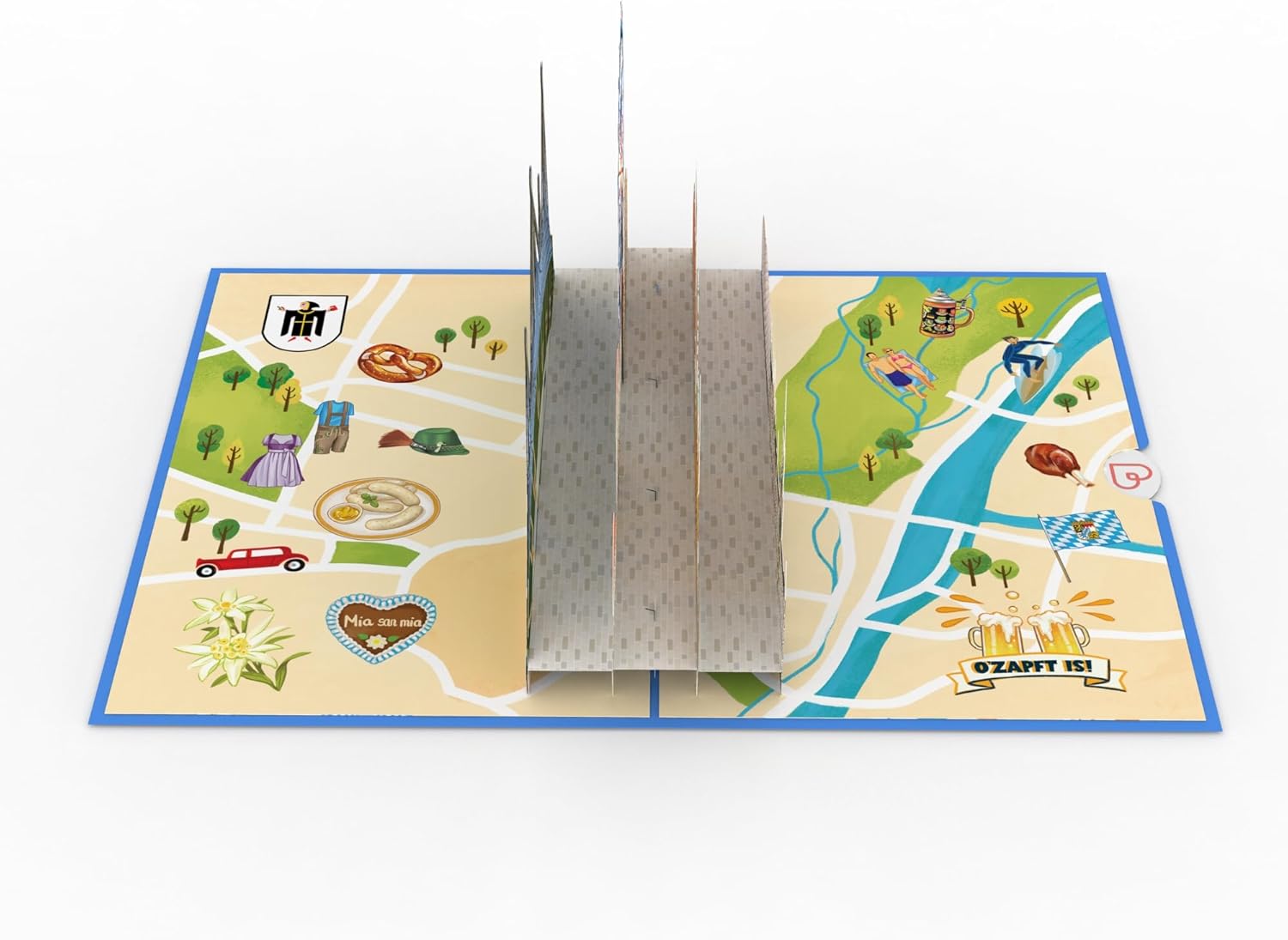 Thumbnail 2 de papercrush Pop Up Karte München – 3D-Geschenkkarte für Bayern, Hotel- oder Reisegutschein zum Geburtstag