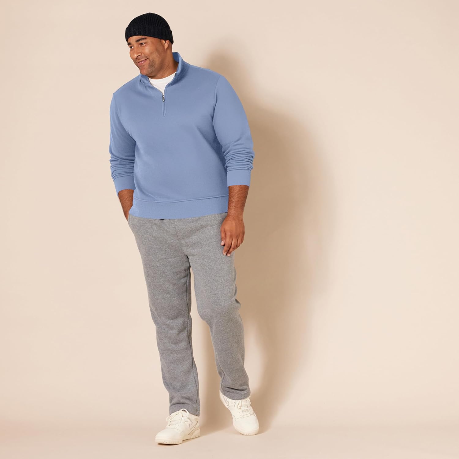 Thumbnail 6 de Amazon Essentials Herren Langärmliges Fleece-Sweatshirt mit Viertel-Reißverschluss