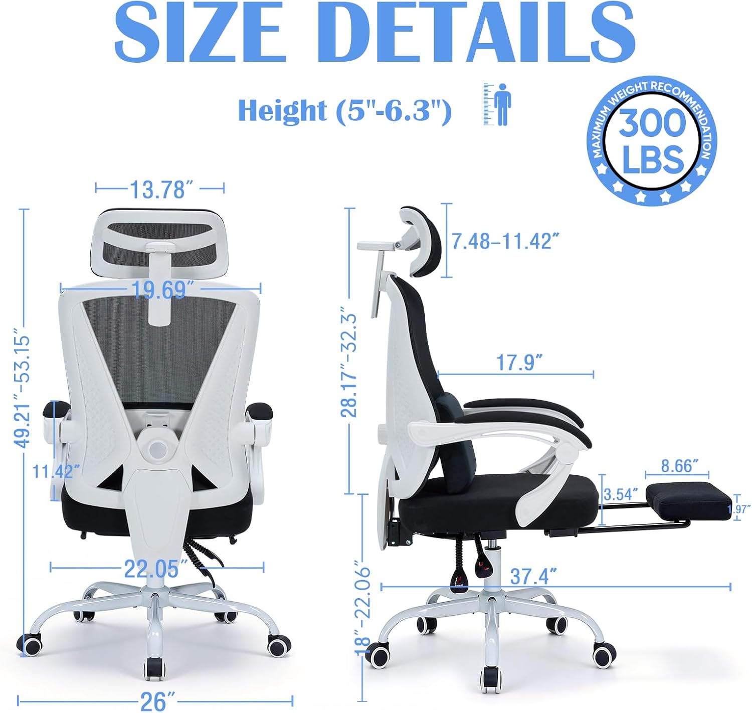 Detalle de Ergonomic Office Chair with Mesh Back