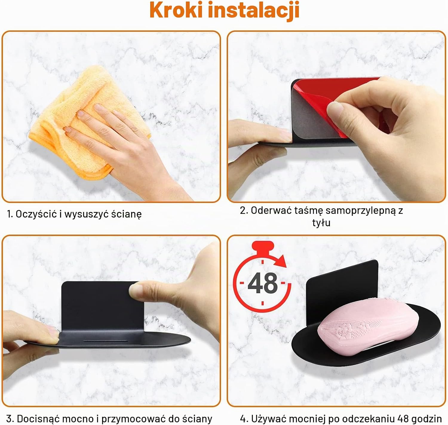 Thumbnail 5 de HONZUEN HJYUK SoapHoler BK – czarna mydelniczka ścienna ze stali nierdzewnej