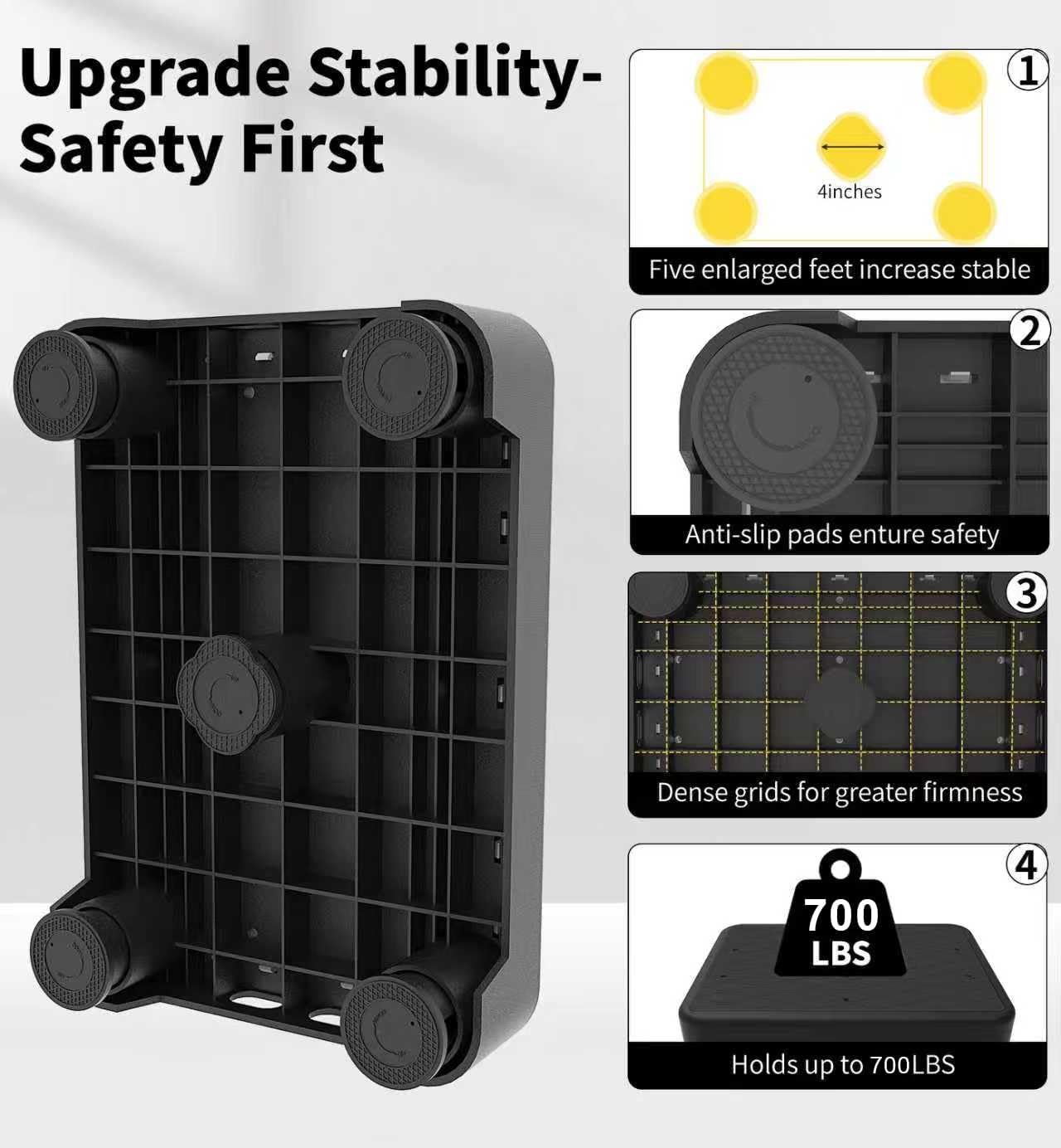 Thumbnail 4 de liftoza TXSS-5C-N 5-Level Adjustable Step Stool with Glow-in-the-Dark Top