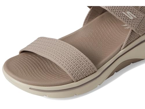 Detalle 2 de Skechers Sandalia Mujer Taupe con Arch Fit y plantilla Goga Mat – Talla 35