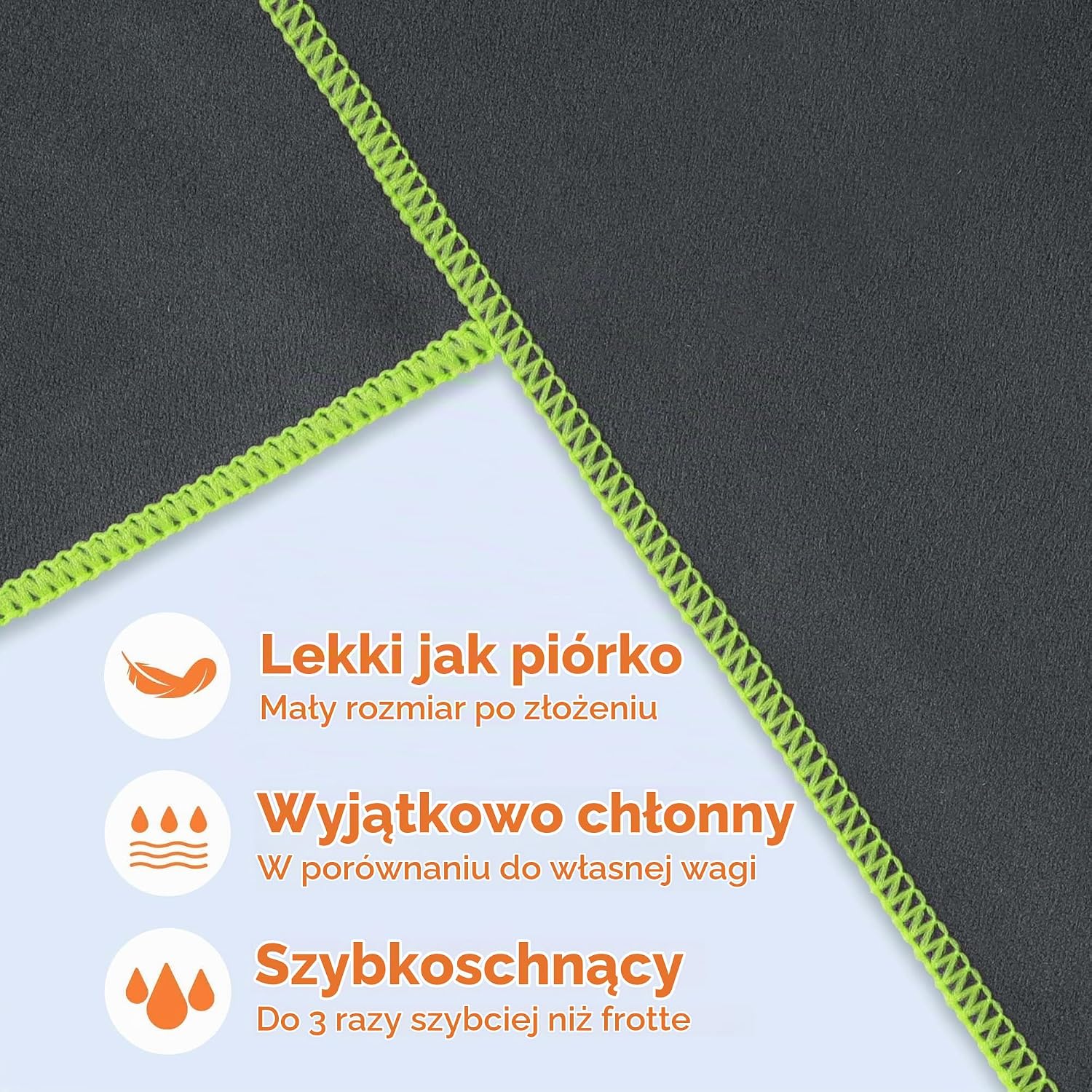 Detalle de Jokisa zestaw 2 ręczników z mikrofibry 180 × 90 cm i 100 × 50 cm