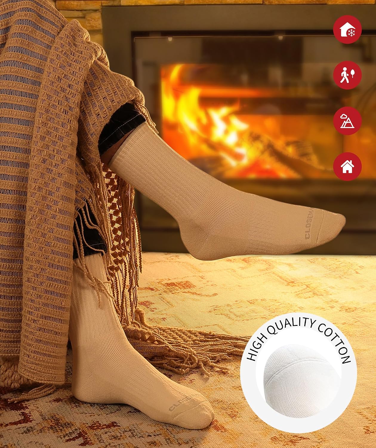 Thumbnail 4 de CLOSEMATE 5 paires chaussettes thermiques 39-50