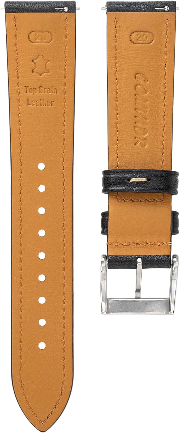 Thumbnail 3 de Gomvadr Quick Release Leder Uhrenarmband (Zwei-Ton, geölt) – mit Schnellverschluss, 18–22 mm