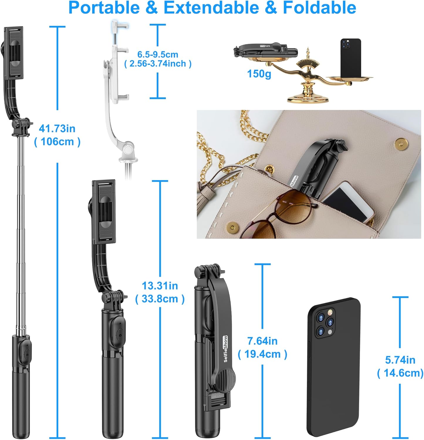 Thumbnail 6 de SelfieShow Extendable Selfie Stick Tripod