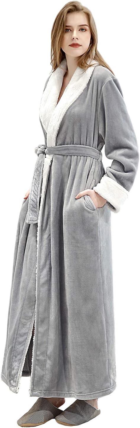 Thumbnail 2 de PUTUO Peignoir Femme polaire longue chaud pour l'hiver
