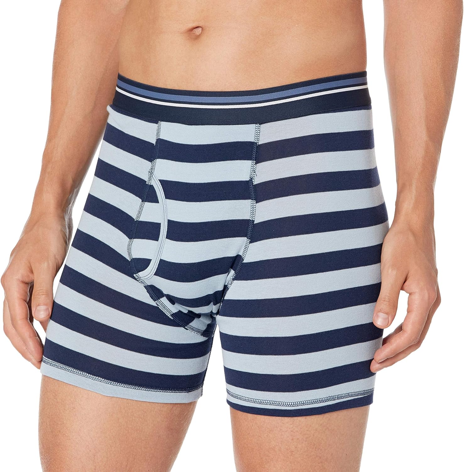 Thumbnail 1 de Amazon Essentials Herren Boxershorts aus Baumwolle, atmungsaktiv, 5er-Pack – ohne Etikett, Slim Fit