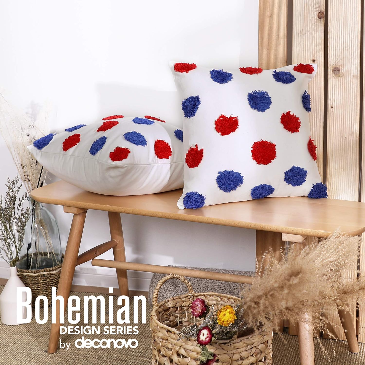 Detalle 2 de Deconovo 45cm Cotton Pillowcase Pack of 2