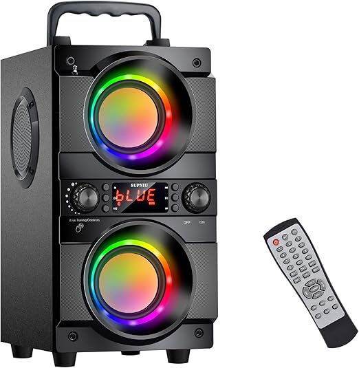 Detalle de Altavoz Bluetooth 60W - Potente y Colorido para Fiestas 🎉