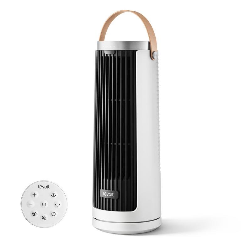 Detalle 2 de Ventilador Torre Levoit Windi Mini Plus Blanco: ultra silencioso, compacto y con temporizador