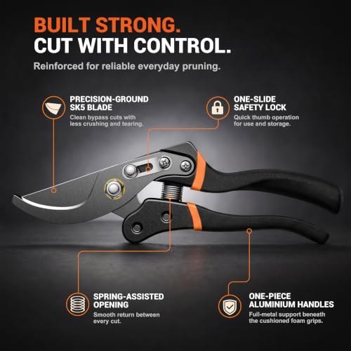 Thumbnail 6 de DECERK Professional Bypass Garden Secateurs: Heavy Duty for 3/4" Branches