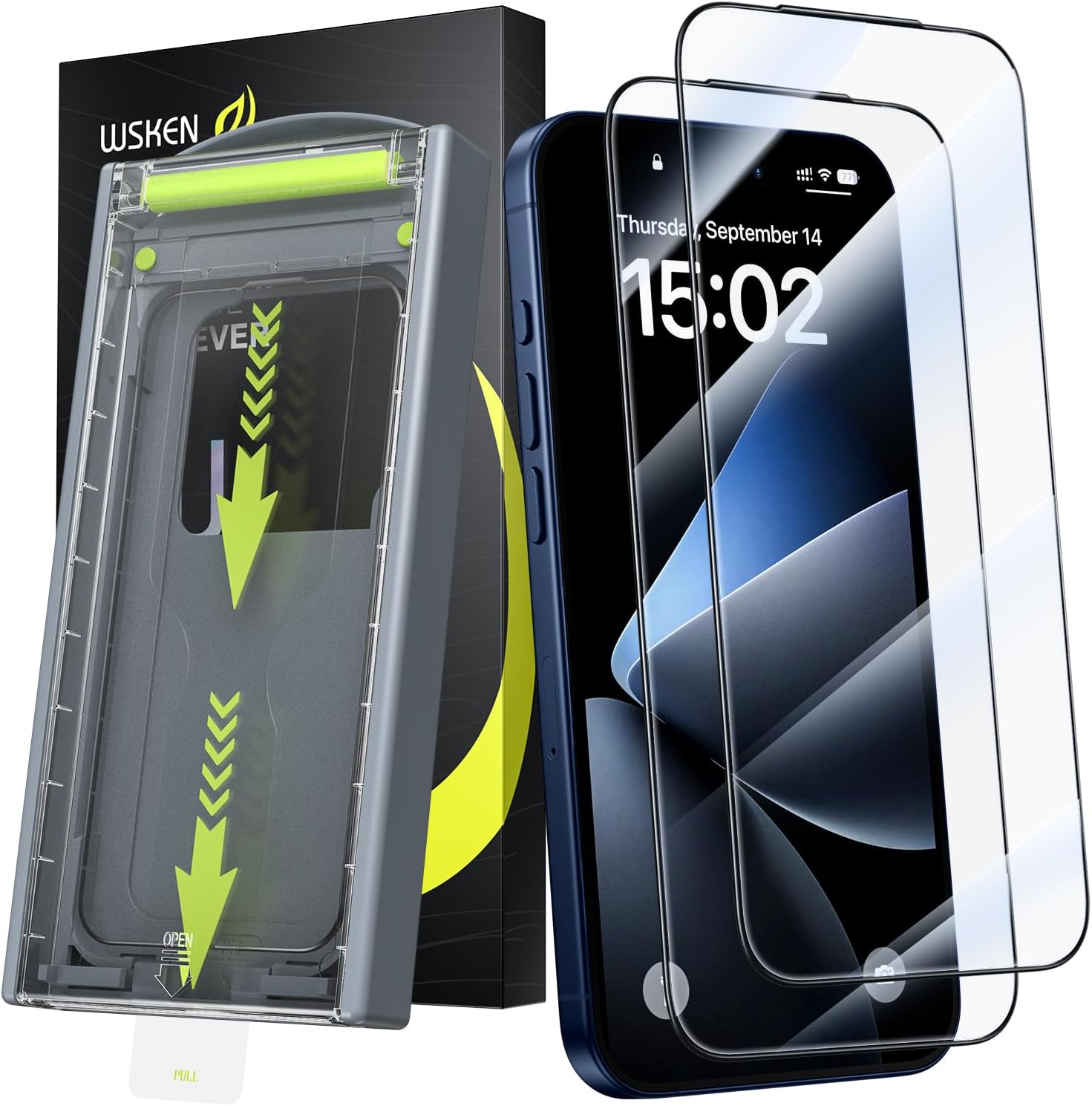 Thumbnail 6 de WSKEN Matte Privacy Screen Protector for iPhone 17 Pro Max (2 Pack) – 360° Anti Spy, Anti Glare 9H Tempered Glass