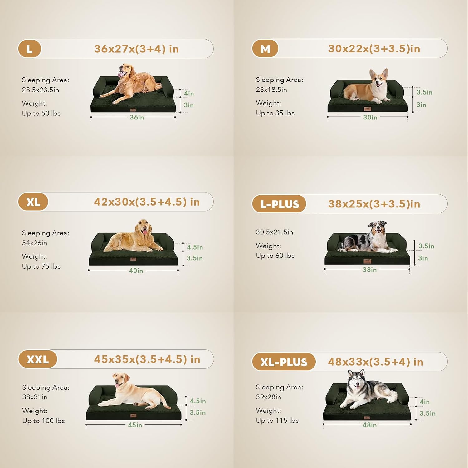 Detalle 2 de MEKIY Orthopedic Dog Bed, 42 x 30 Inch